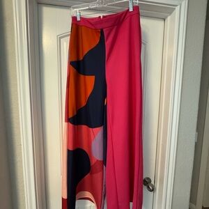 Colorful Abstract Wide-Leg Pants